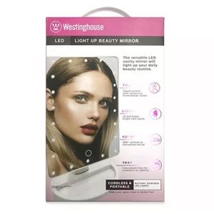 Westinghouse Portable Cordless Touch LED Light Up Beauty Mirror NWT